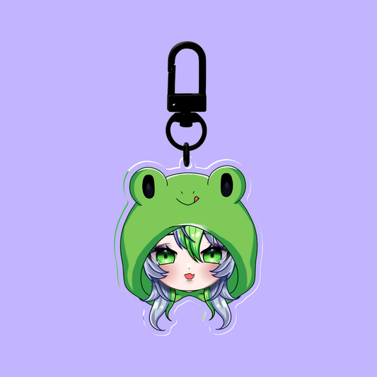 Froot/Apricot frog keychain