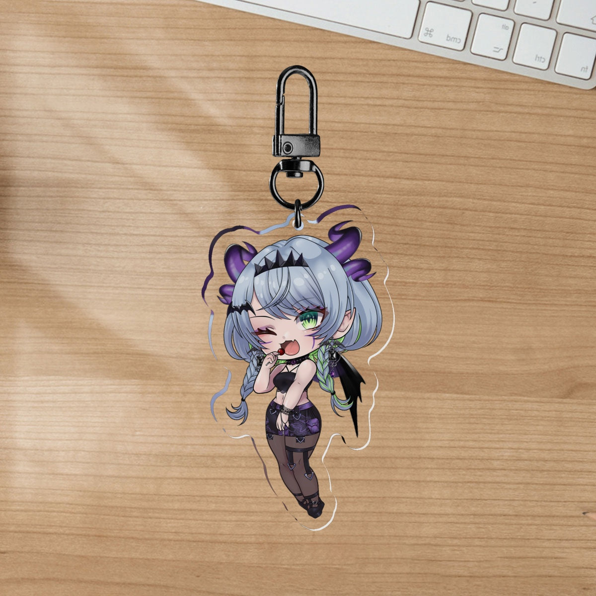 Froot/Apricot cheeb keychain