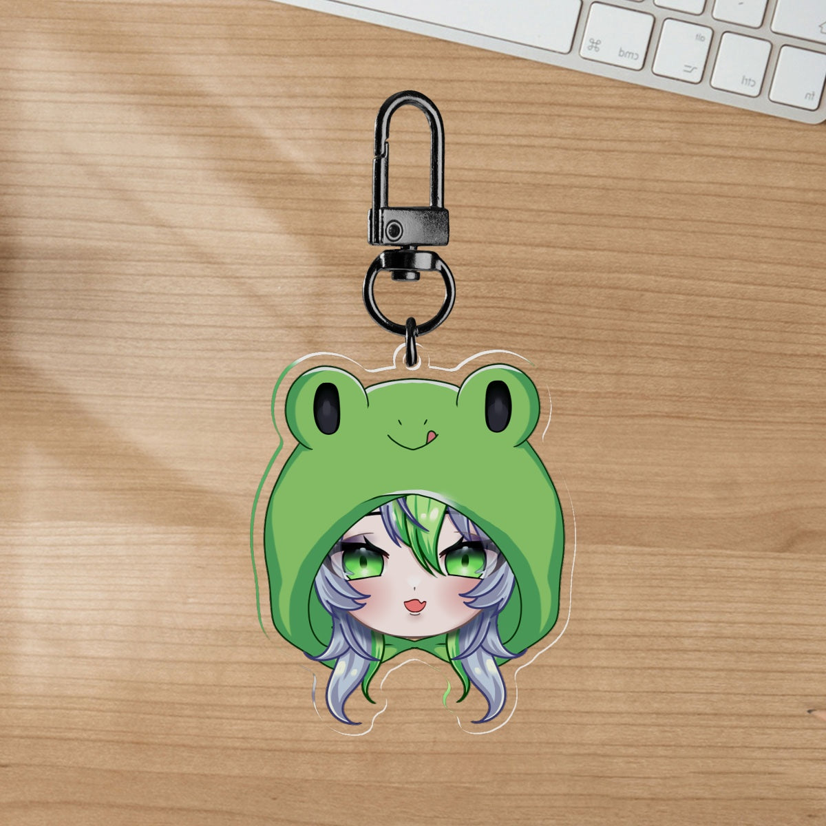 Froot/Apricot frog keychain